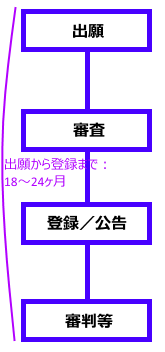 申请、审查、登记/公告、审理等